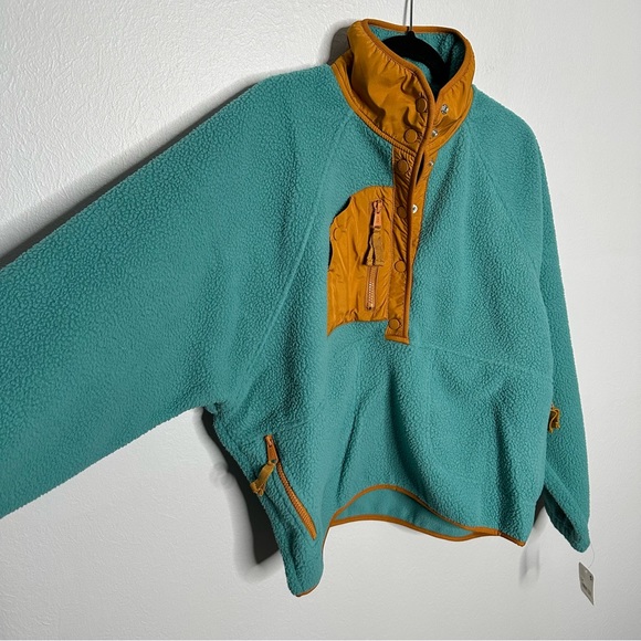 Free People Hit The Slopes Color Block Fleece Pullover -  Mountain Majesty - Picture 3 of 8
